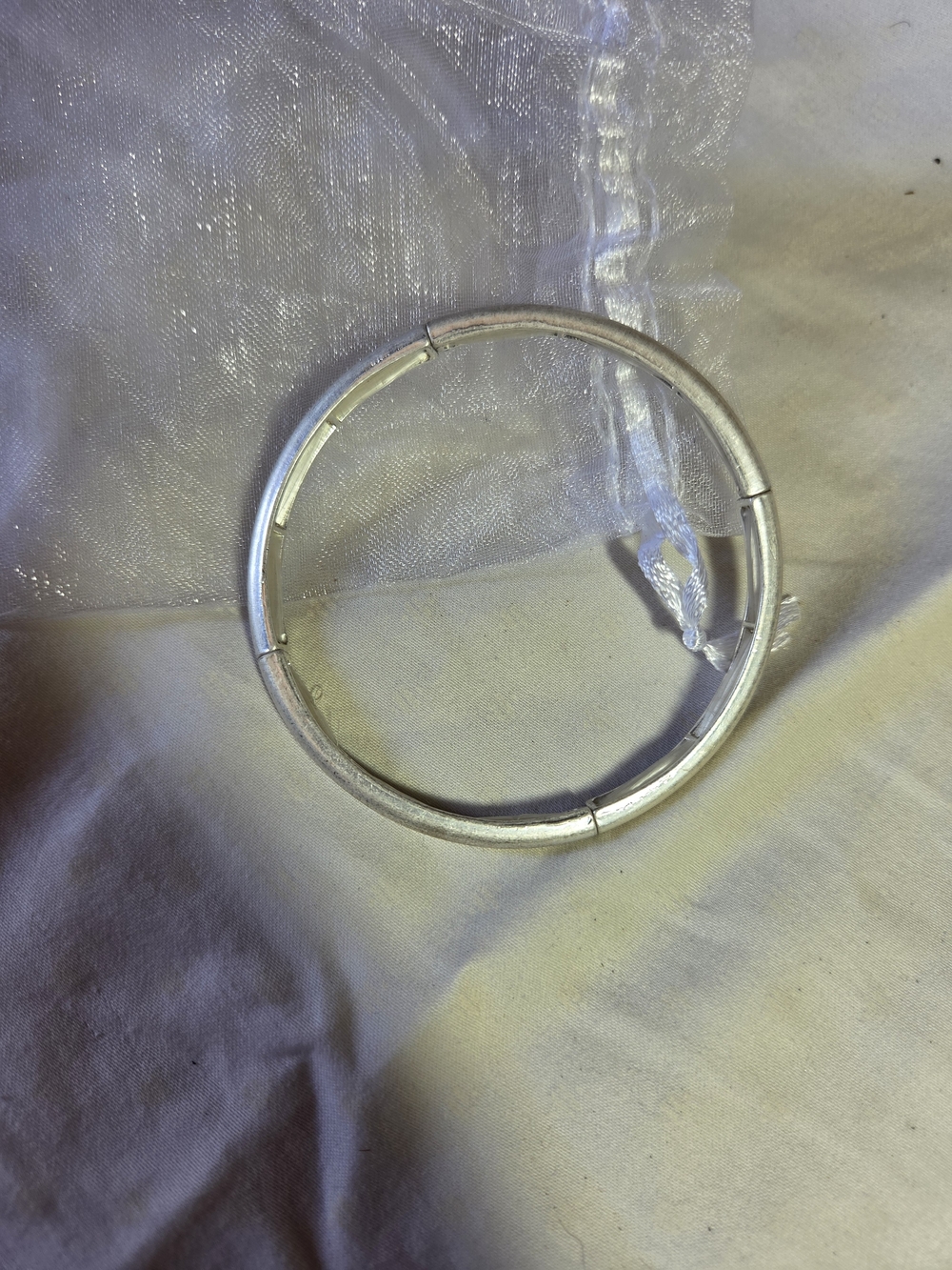 Plunder Silver-Tone Hinged Hoop Bangle